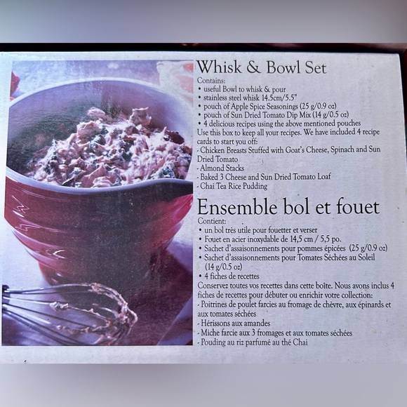 NIB Gourmet du Village Whisk & Bowl Set with box. - Picture 6 of 13